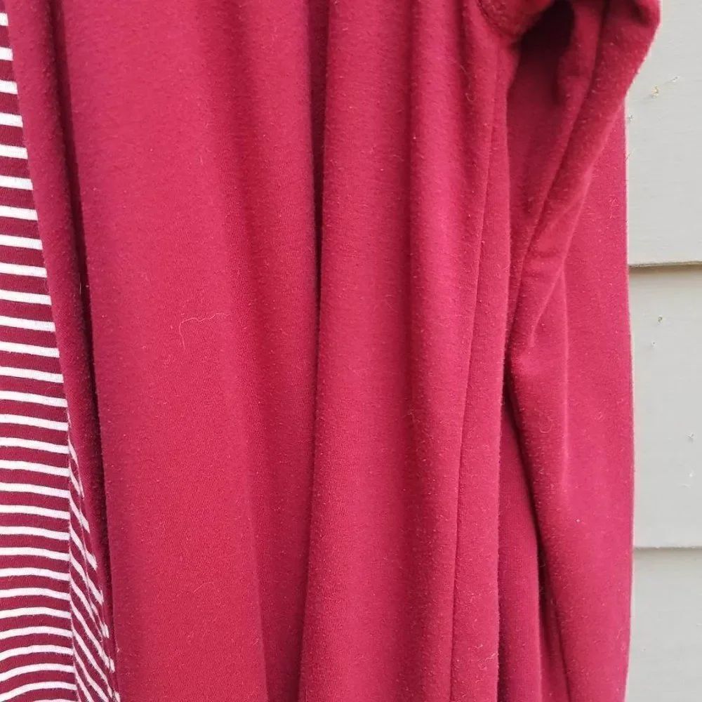 Hawthorne Deep Red Open Front Cardigan Size Medium - Picture 5 of 8
